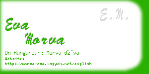 eva morva business card